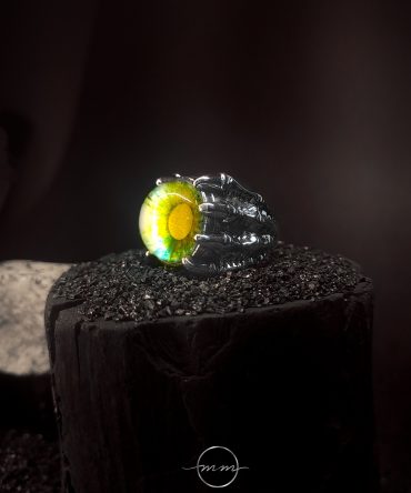 انگشتر مردانه چشم اهریمن از جنس استیل