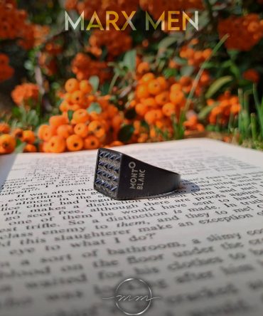 انگشتر مردانه مونت بلانک مشکی از جنس استیل