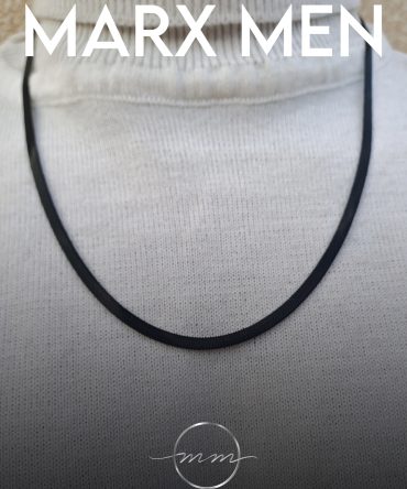 گردنبند مردانه ماری مشکی از جنس استیل