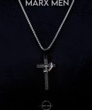 گردنبند مردانه صلیب مشکی تک حلقه ای با زنجیر ویتالی