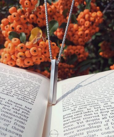 گردنبند مردانه مکعبی نقره ای با زنجیر ویتالی نقره ای