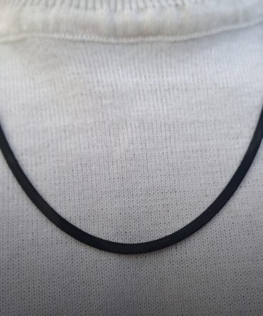 گردنبند مردانه ماری مشکی از جنس استیل