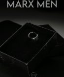 انگشتر مونت بلانک نقره ای سنگ ساده گرد از جنس استیل